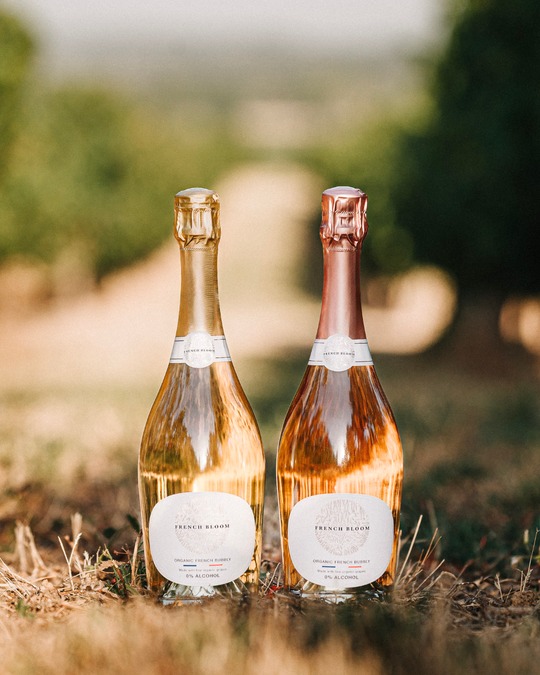 Duo de de bouteilles de vins pétillants, blanc et rosé 100% sans alcool